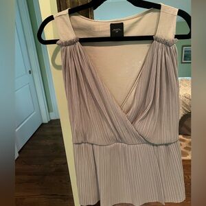 Deletta Gray Sleeveless V-Neck Tank Top